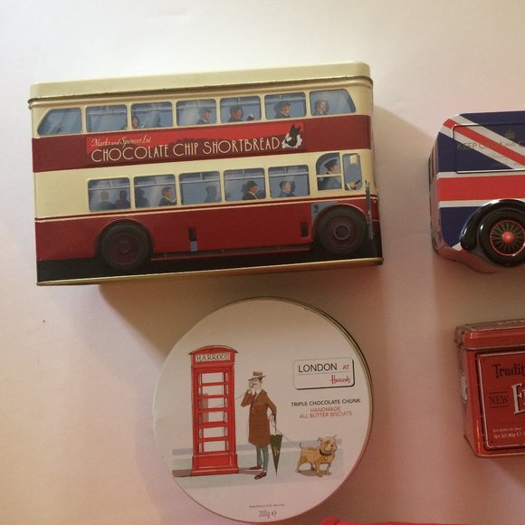 Various Cookie & Tea Tins-Harrods/ Marks & Spencer - Picture 7 of 8